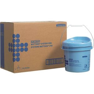 Wischtuch Spendereimer Kimtech® Wettask™, für Rollen, luftdicht, 4 Stück, blau Wischtuch Spendereimer Kimtech® Wettask™, für Rollen, luftdicht, 4 Stück, blau
