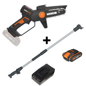 Worx Nitro WG325E – Akku-Astkettensäge + Verlängerung  20V/2Ah