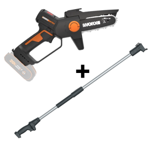Worx Nitro WG325E – Akku-Handkettensäge + Verlängerungsstange – AKKU UND LADEGERÄT NICHT ENTHALTEN