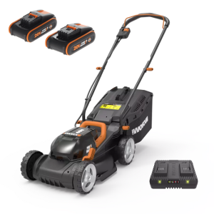 Worx WG779E – Akku Rasenmäher – 2x20V/2,5Ah – 34 cm Schnittbreite