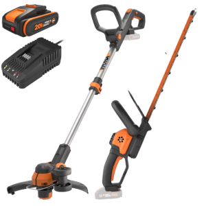 Worx WG918E – Kit Heckenschere + Rasentrimmer mit Akku – 20/2Ah