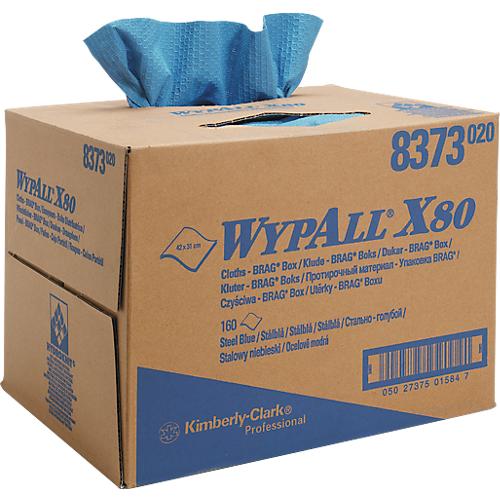 WYPALL* Wischtuch X-80, aus Hydroknitmaterial, 160 Tücher, 1-lagig, stahlblau