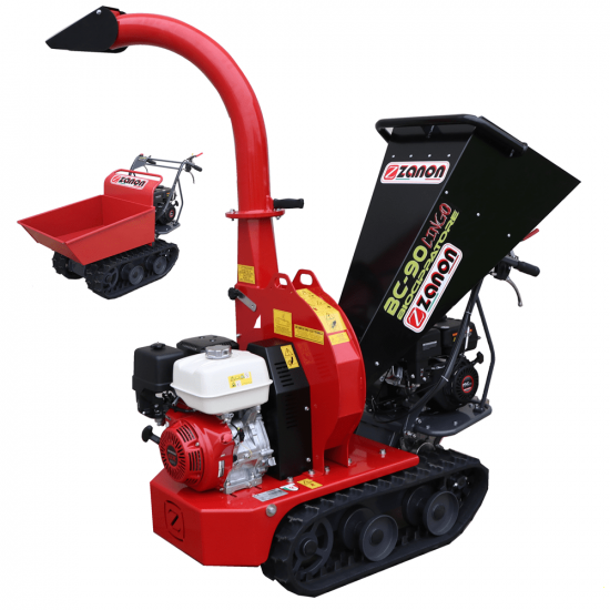 Zanon BC 90 Cingo - Häcksler mit Raupenantrieb und Motorschubkarre - Motor Honda GX390