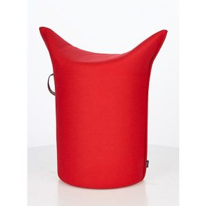 Zipfelhocker WERTHER, Wollfilz, schwer entflammbar, Sitzhöhe 500 mm, Griffschlaufe, rot Zipfelhocker WERTHER, Wollfilz, schwer entflammbar, Sitzhöhe 500 mm, Griffschlaufe, rot