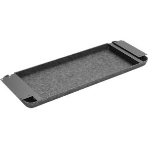 Zubehörschublade, für die Montage unter Schreibtischen, kugelgelagert, B 733 x T 260 x H 44 mm, recycelbarer Filz, dunkelgrau Zubehörschublade, für die Montage unter Schreibtischen, kugelgelagert, B 733 x T 260 x H 44 mm, recycelbarer Filz, dunkelgrau