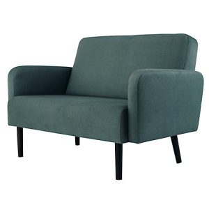 Zweisitzer Sofa easyChair® by Paperflow LISBOA, Stoffbezug grün, Fußgestell schwarz, B 1240 x T 815 x H 830 mm Zweisitzer Sofa easyChair® by Paperflow LISBOA, Stoffbezug grün, Fußgestell schwarz, B 1240 x T 815 x H 830 mm